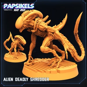 Papsikels stampato in 3D Alien Deadly Shredder Aliens vs Humans 28mm 32mm