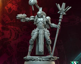 3D Printed Archvillain Games Atomcore Deacon Atomcore Conclave 28 32mm D&D