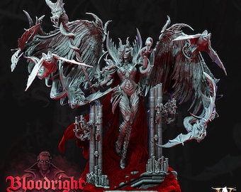 Juego de miniaturas impresas en 3D Archvillain Games Bloodright Red Reign - Lilith 28 mm 32 mm D&D