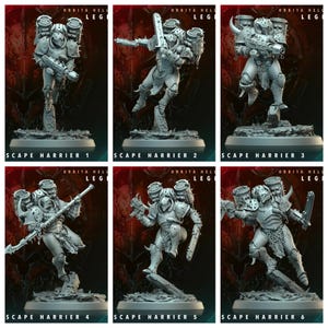 Juego de miniaturas impresas en 3D Archvillain Games Hellscape Harrier Orbita Hellscape - Legiones 28 32 mm D&D