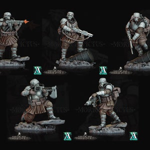 3D Printed Archvillain Games Deadmen Brigade - Morior Invictus Morior Shocktrooper 28 32mm D&D