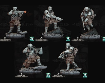 3D Printed Archvillain Games Deadmen Brigade - Morior Invictus Morior Shocktrooper 28 32mm D&D