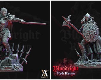 3D Printed Archvillain Games Bloodright Red Reign - Daughters of Lilith 28mm 32mm D&D