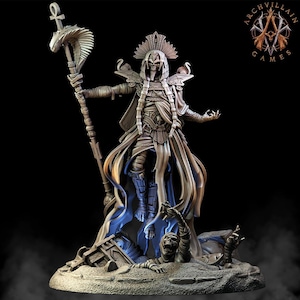 3D Printed Archvillain Games The God King Undead The Empire of Sands 28 32mm D&D