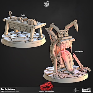 3D Printed Cast n Play Table Mimic Mimics Mayhem Set 28mm 32mm D&D