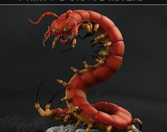 3D Printed Print Your Monsters Giant Centipede Total Insects 28mm - 32mm D&D Wargaming