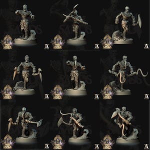 3D Printed Archvillain Games Mummies The Empire of Sands 28 32mm D&D