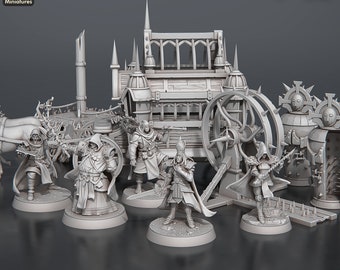 3D Printed STL Miniatures Inquisitors Set 28 - 32mm War Gaming D&D