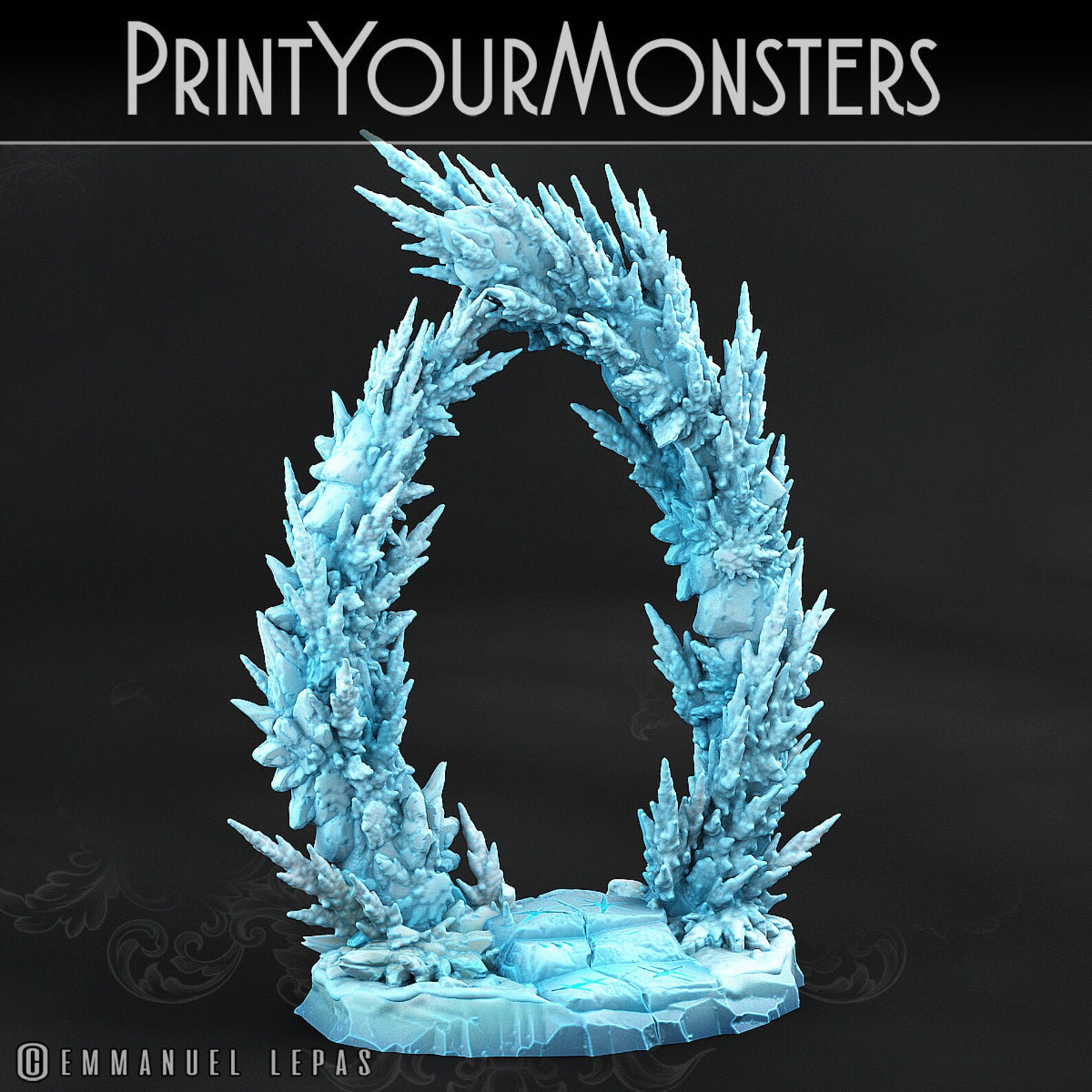 3D Printed Print Your Monsters Ice Portal the Wrath of Gloomrime ...