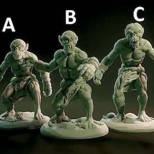 3D Printed Nafarrate Ghoul Lovecraftian Bestiary 28 32 mm D&D