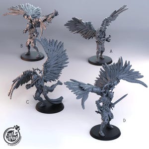 3D Printed Cast n Play - Angel Warrior Set 28mm 32mm D&D