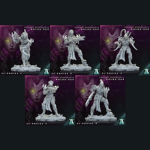 3D Printed Archvillain Games Sylvari Ascendants - Nulda Var El Voriel 28 32mm D&D