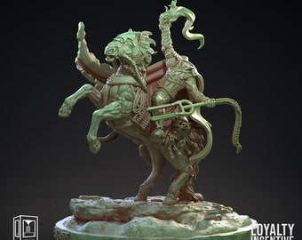 Dullahan Renders de cianuro de arcilla impreso en 3D 28 32 mm D&D