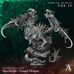 3D gedruckt Sperthzigh - Archvillain Spiele Sperthzigh - Fungal Dragon Hydra Erzfeind Bestiary Vol. XVIII 28 32 mm D & D