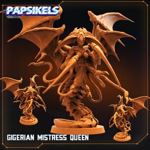 3D Printed Papsikels Cyberpunk Sci-Fi - Gigerian Mistress Queen - 28mm 32mm
