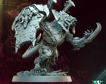 3D Printed Archvillain Games Warmonger Hero - Saurians Templeguard 28 32mm D&D