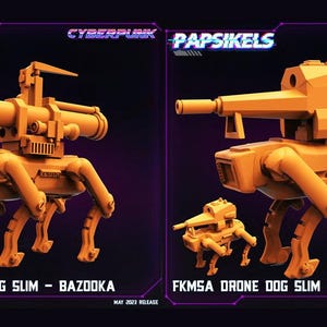 3D-geprinte Papsikels mei 2023 Cyberpunk Fkmsa Battle Droid-set 28 mm 32 mm