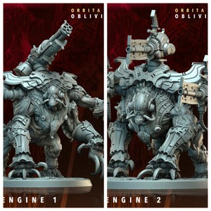 Juego Archvillain Games Panic Engine impreso en 3D, Orbita Hellscape, Oblivion Court, 28-32 mm, D&D