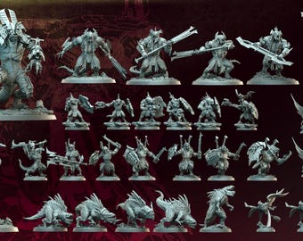 3D Printed Archvillain Games Scalehound - Saurians Templeguard 28 32mm D&D
