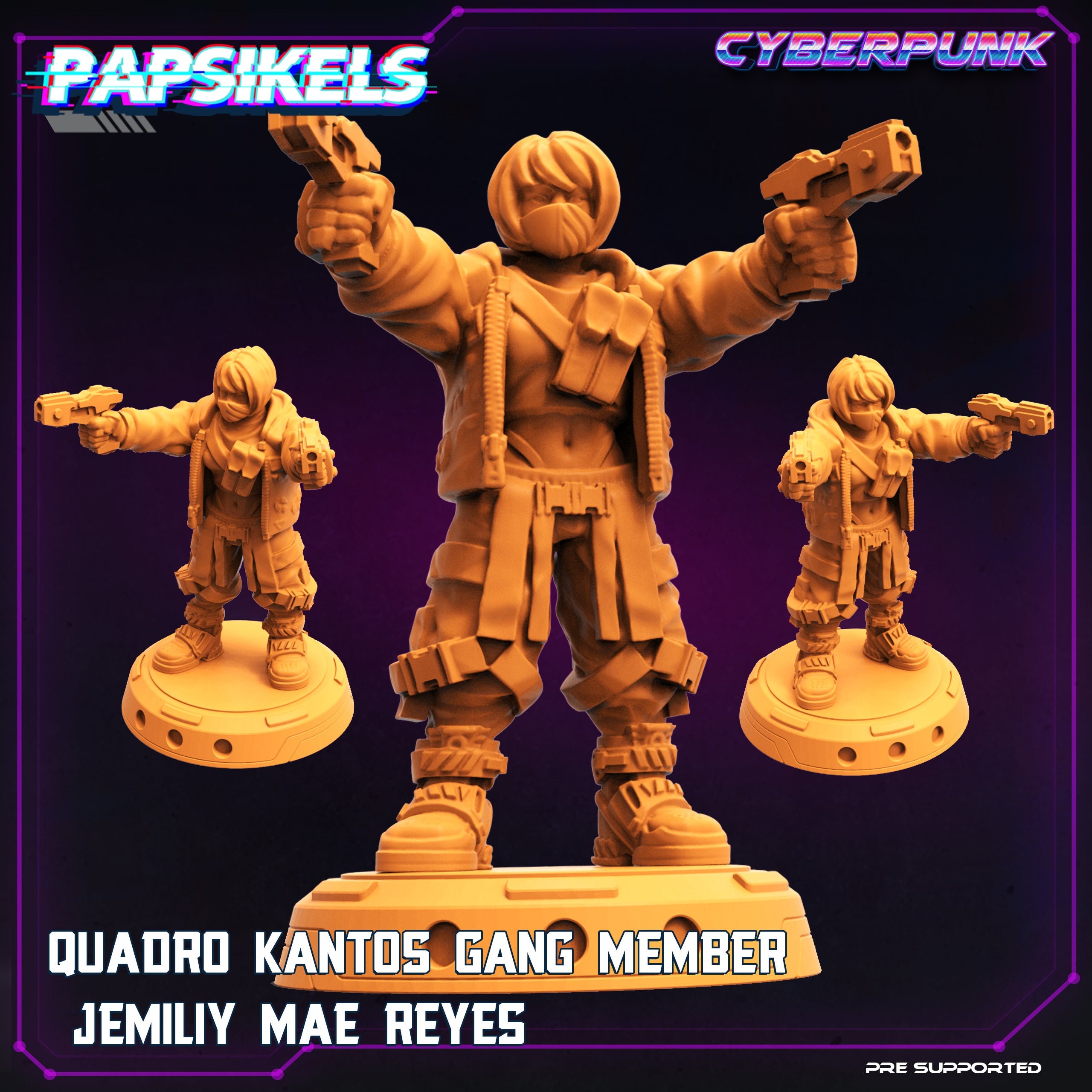 3D Printed Papsikels Cyberpunk Sci-fi Quadro Kantos Gang - Etsy