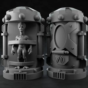 3D Printed Nafarrate Alien Capsule Set Space Orcs 28 32 mm D&D