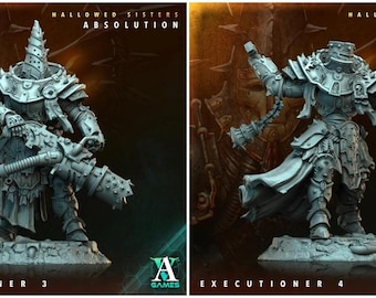 3D Gedruckt Erzbösewicht Spiele Hallowed Sisters Absolution - Henker 28 mm 32 mm D&D