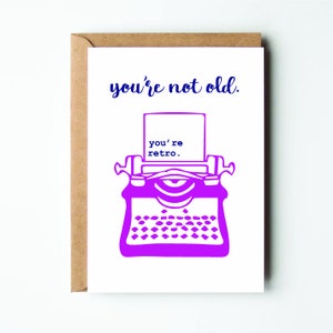 Você é um cartão de aniversário retrô, arquivos SVG e JPG