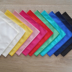 Liberty Handkerchief, Pocket Square - Mens, Ladies, Boys, Childrens Hankies - 12 Plain Colours - Liberty Tana Lawn 100% Cotton / Waste Free