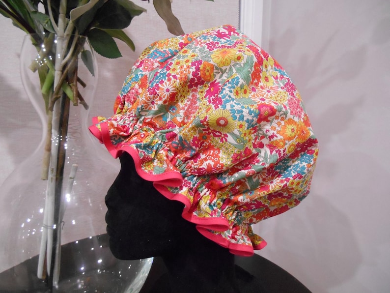 Cuffia da doccia Liberty Fabric con fodera in nylon impermeabile - Ciara, Ianthe, Danjo, Poppy & Daisy, Margaret Annie Margaret Annie Pink