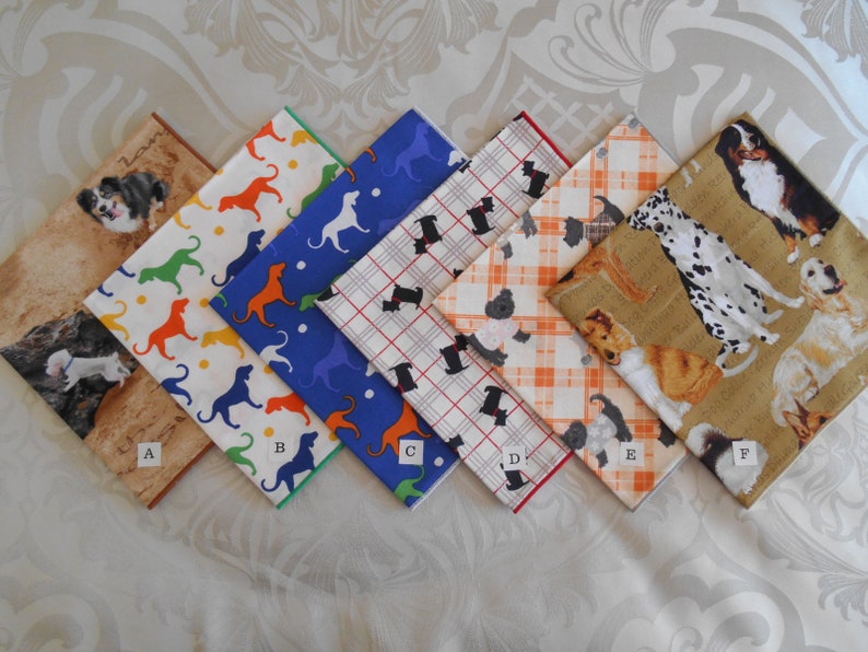 Handkerchief Dogs Scotty Dogs Many Dogs / 100 Cotton / Etsy