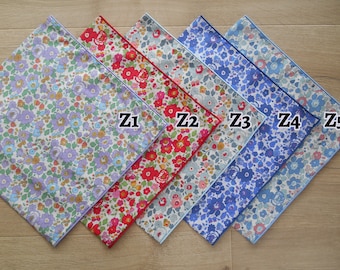 Liberty Head Scarves, Bandanna, Square - Liberty Tana Lawn 100% Cotton - Contrasting Rolled Edge Hem - Many designs to choose