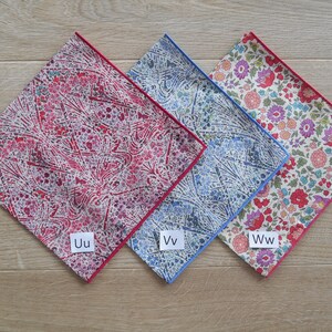 Liberty Tana Lawn Handkerchief Ladies Hankies Tresco, Poppy & Daisy, Eben, Lord Paisley, Pocket Square / Eco-Friendly Waste Free image 9