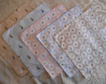 Handkerchief - Peter Rabbit / 100% Cotton / Pocket Square / Childrens Baby Kids Boys Girls / Eco-friendly / Waste Free