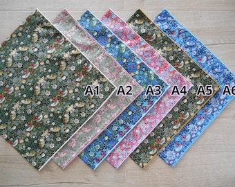 Liberty Head Scarves, Bandanna, Square - Liberty Tana Lawn 100% Cotton - Contrasting Rolled Edge Hem - Many designs to choose
