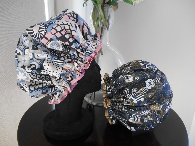 Cuffia da doccia Liberty Fabric con fodera in nylon impermeabile - Ciara, Ianthe, Danjo, Poppy & Daisy, Margaret Annie immagine 11