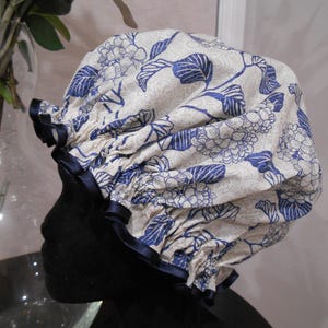 Liberty Fabric Shower Cap Waterproof Nylon Lining - Many Designs, Tresco, Lodden, Betsy, Strawberry Thief Hortensia