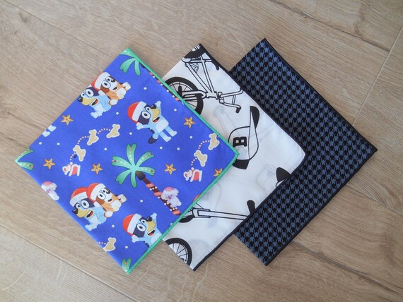 Lot De 5 Mouchoirs Brodés Initiales Surf The Shop - Coton 100%, Bordure Satin, Motifs Floraux