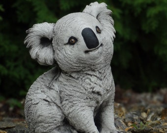 Detailed Koala figure Sitting koala Outdoor sculpture Animal garden ornament Concrete Australian animal