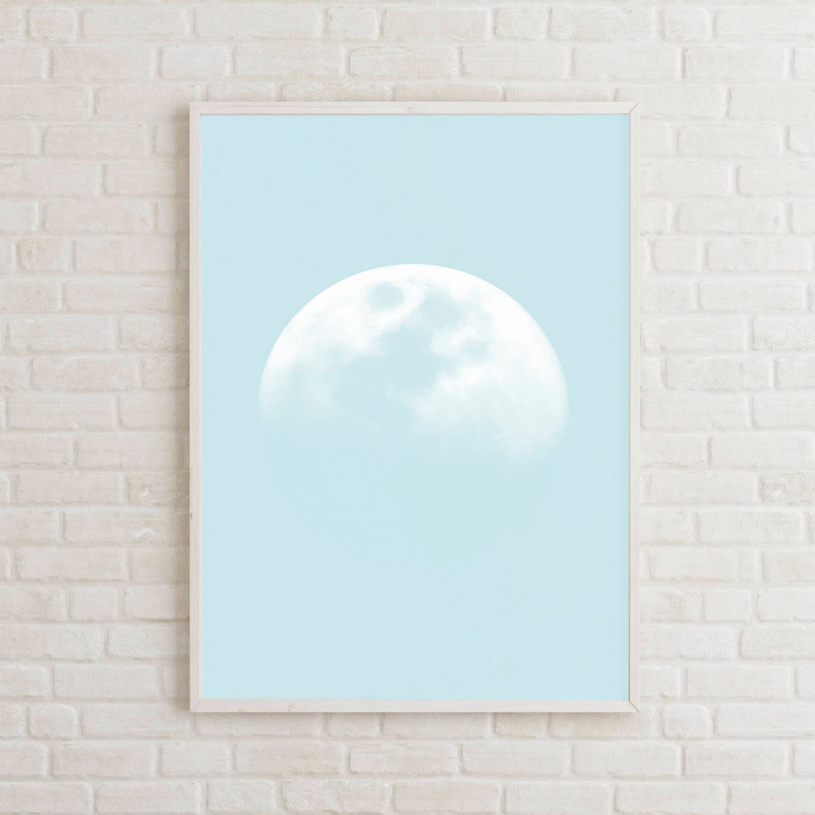 Printable Blue Moon Wall Decor Full Moon Wall Art Full Moon Etsy