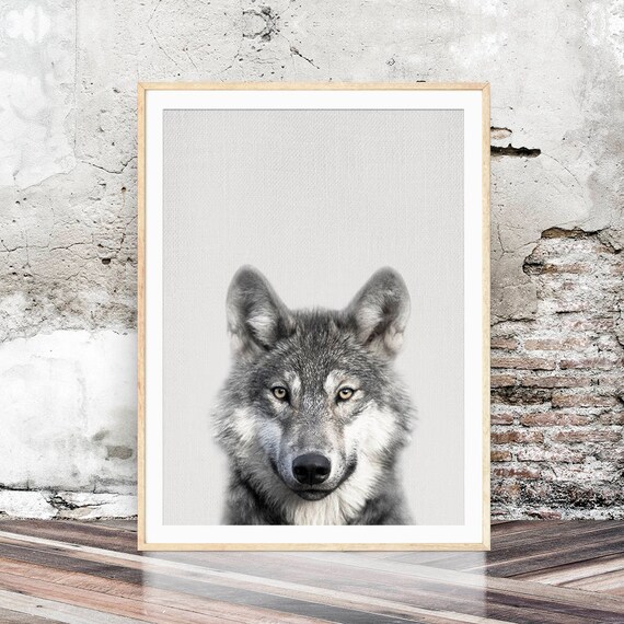 Printable Wolf Animal Wall Art Wolf Forest Wall Art Woodland | Etsy