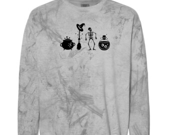 Witch Sweatshirt, Halloween Sweatshirt, Witchy Season Sweatshirt, Skelton Sweatshirt