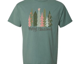 Merry Christmas Trees Shirt, Christmas Shirt, Christmas tree Shirt, Ready to Ship