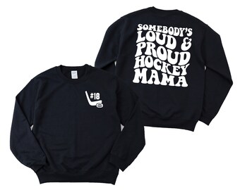 Personalized Hockey Mama Sweatshirt, Game Day Apparel