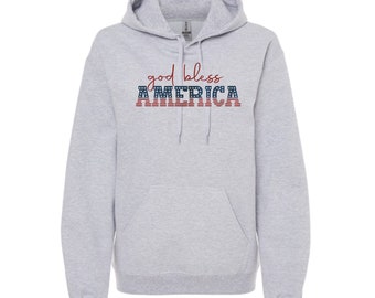 God Bless America Hoodie, Patriotic Hoodie, USA Hoodie