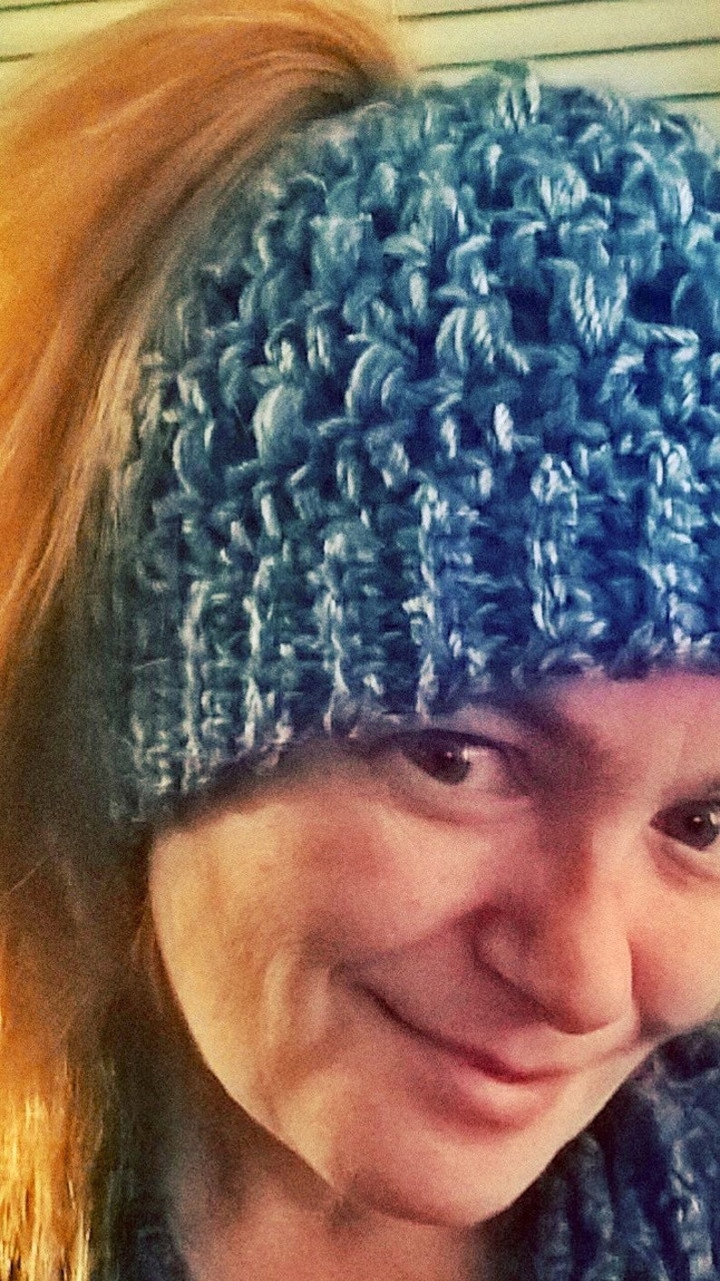 Denim Blues Messy Hair Hat