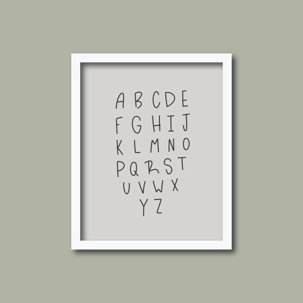 Alphabet Chart Digital Print | Etsy