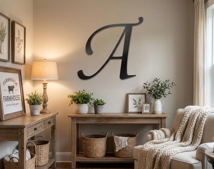 Metal letter A,  14 gauge steel, wall art