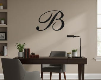 Metal Letter B Wall Decor - 14 Gauge Steel Monogram Sign