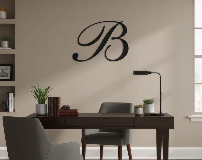 Metal Letter B Wall Decor - 14 Gauge Steel Monogram Sign