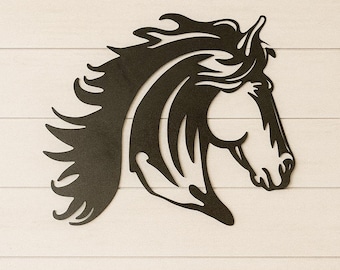 Rustic Steel Horse Head Wall Art Decor